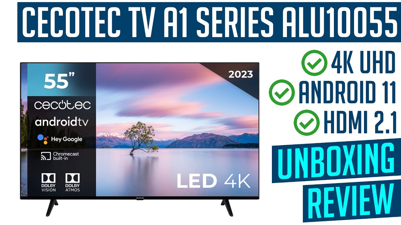 Cecotec A2 Series ALU20055S 55 LED UltraHD 4K HDR10+ Smart TV