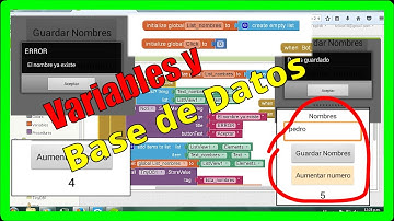 Usando Variables (Textos y Numeros) y Base de Datos en  App Inventor 2