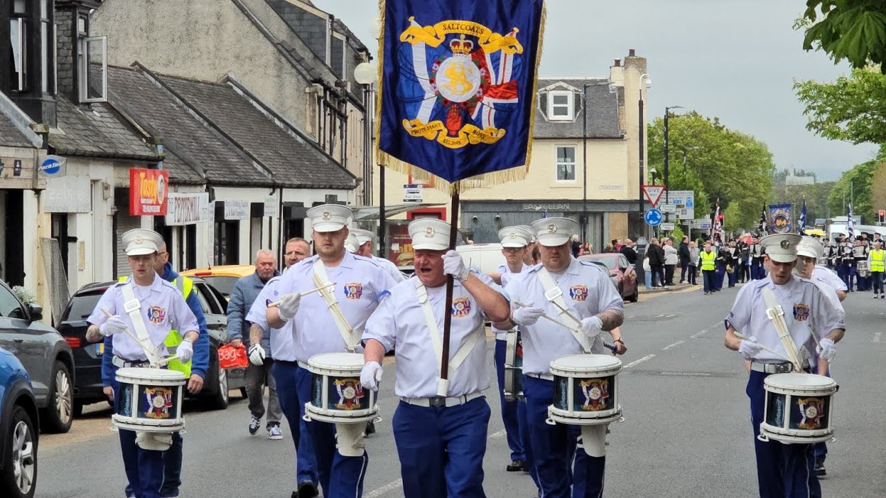 Saltcoats Protestant Boys flute band at Newtown Defenders F.B 40thanniversary - 4thmay 2024