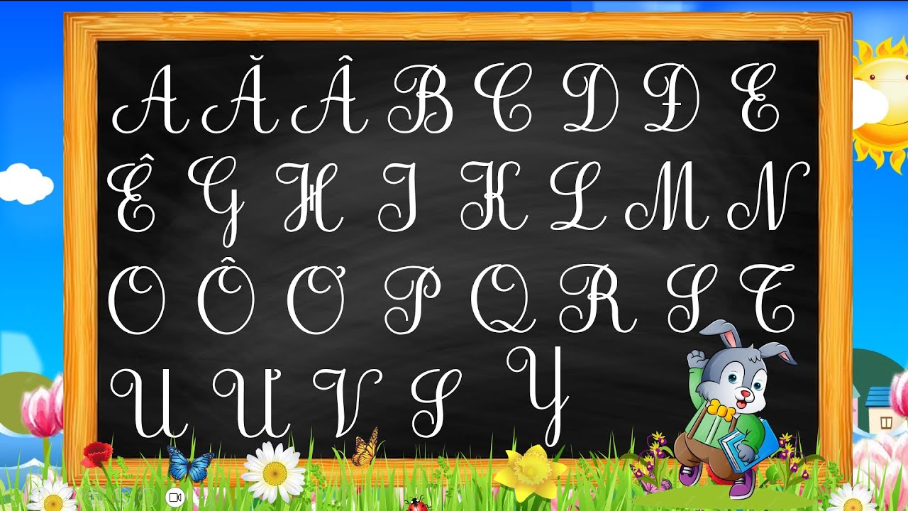 Bảng chữ cái viết hoa sáng tạo đơn giản cho Bé, dạy bé học bảng chữ cái tiếng việt, tập viết chữ đẹp