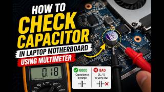 how to test capacitor in laptop motherboard using multimeter