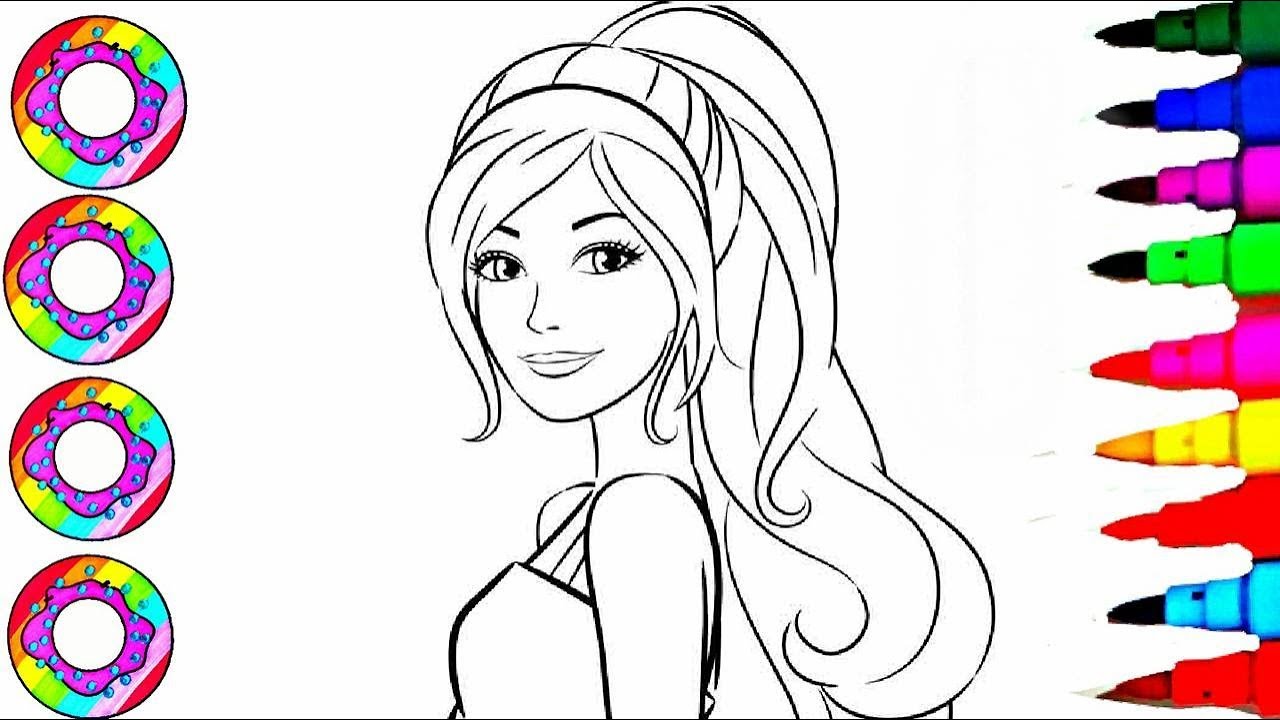 Coloring & Drawings Disney's Barbie Princess Coloring Pages with Surprise Toys Coloring Learn Colors