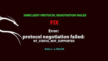 LINUX FIX: Error: protocol negotiation failed: NT_STATUS_NOT_SUPPORTED