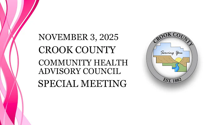 Community Health Advisory Council Special Meeting November 3, 2025