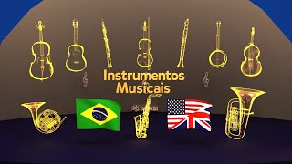 🇧🇷 Instrumentos musicais em português e inglês 🎸