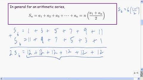 Introduction to finite series and summation notation