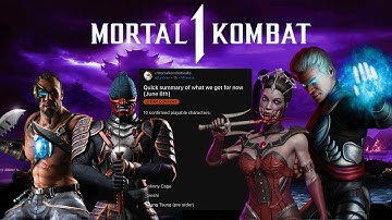 MORTAL KOMBAT 1 - ALL CONFIRMED CHARACTERS + KAMEOS + STAGES + STORY SO FAR!