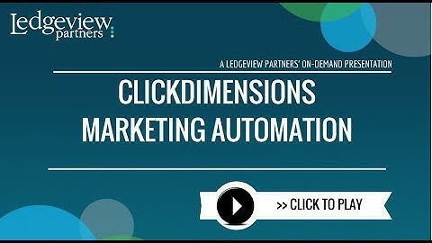 ClickDimensions Marketing Automation