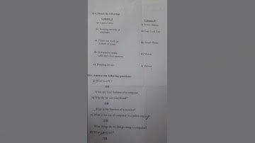 Class-2/ computer half yearly examination question paper /Oxford Public School