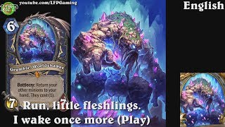 Hearthstone Grumble Worldshaker Card Sounds In 14 Languages -Legendary -Kobolds & Catacombs