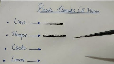 Henna Classes Day 1 | introduction to Basic Henna Elements |