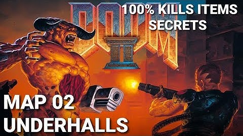 Doom 2 PS1 MAP 2 Underhalls UV Playthrough 100% Kills Items Secrets