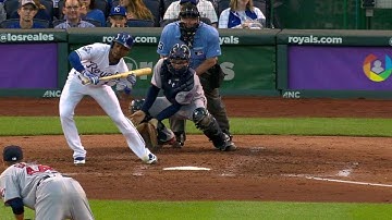 MIN@KC: Dyson gets shaken up by a pitch but stays in