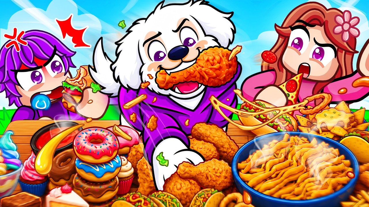 I Became a DOG in Roblox Mukbang Game...