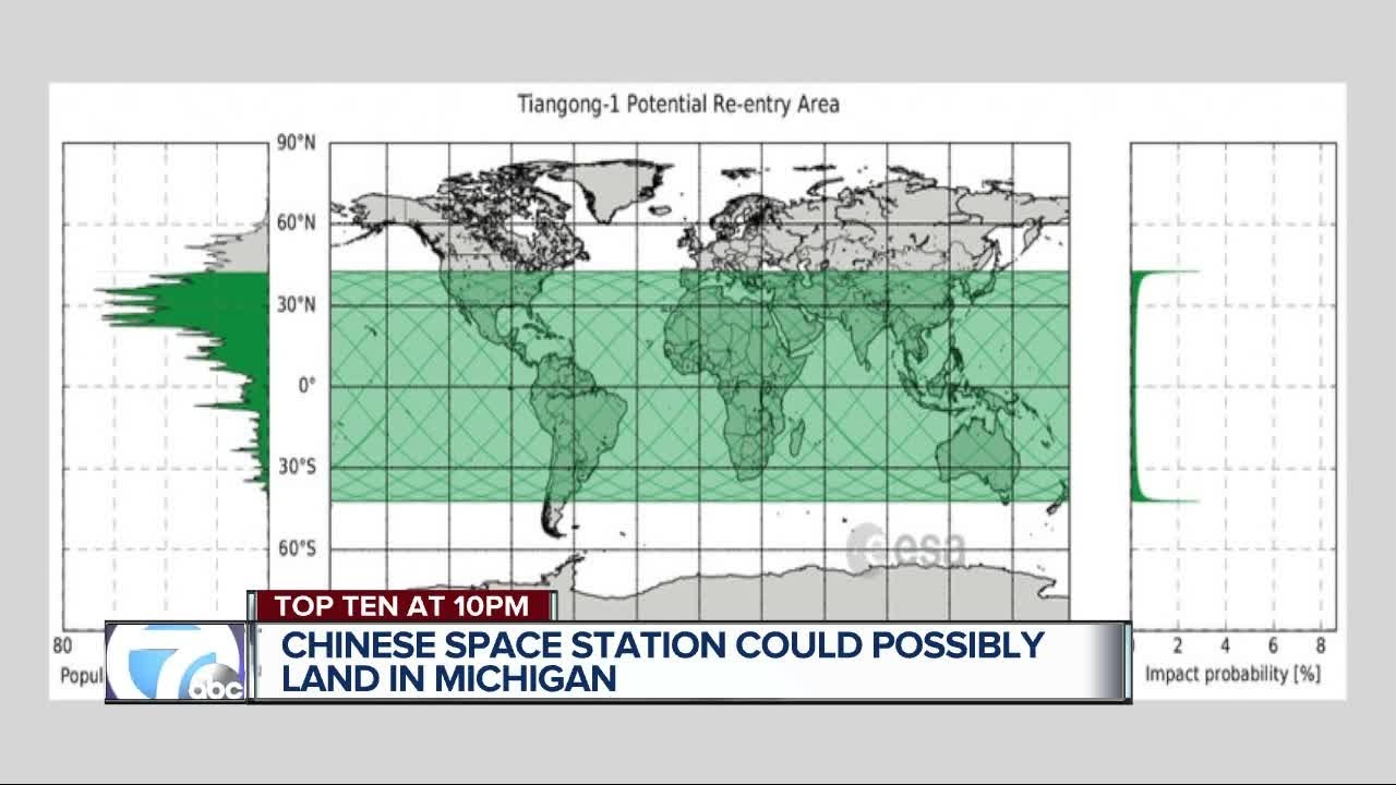Michigan Activates State Emergency Operations Center To Monitor Re-Entry Of China's Tiangong-1 Space Station