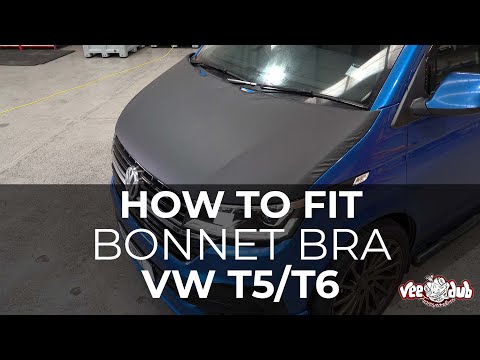 VW T6/T6.1 Black Bonnet Bra - Vee Dub Transporters