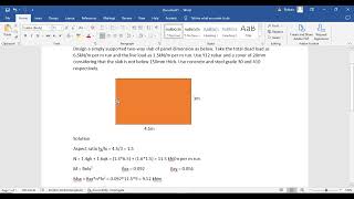 EP 4. Analysis and design of a two-way RC solid slab with RCC 11 excel spreadsheet.