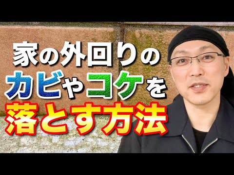 【玄関掃除】家の外回りのカビやコケを落とす方法！