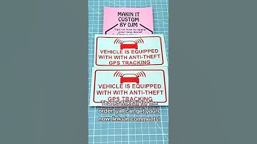 antitheft truck and car decal GPS tracking warning theft prevention sticker for high crime rate area