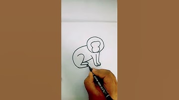 How To Draw A Monkey From Number 123