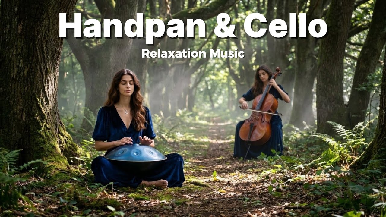 🌲 Dark Celtic Music | Handpan & Cello in the Misty Tree Tunnel (1-Hour Deep Focus)