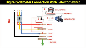 Digital Voltmeter Connection With Selector Switch
