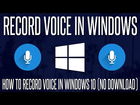 Video: Hoe U Uw Stem Kunt Opnemen Op Een Computer