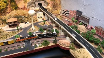 TTX N Scale Update. model railroad shelf layout.