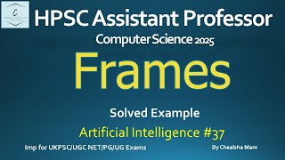 Frames in AI | Frame Inheritance in AI | Frames with Example| Techniques of Knowledge Representation Profile