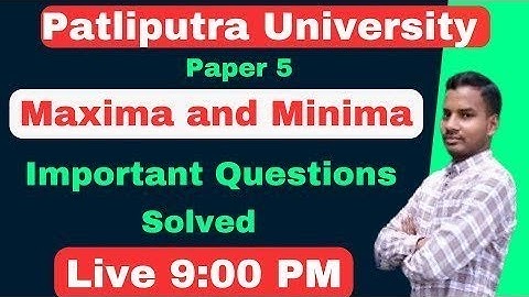 Patliputra University Part 3 Maths Paper 5 Important Questions Solved | Patliputra University Exam