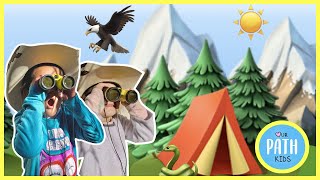 Camping In Backyard Mysterious Monster Pretend Play Fishing, Campfire And More Our Path Kids
