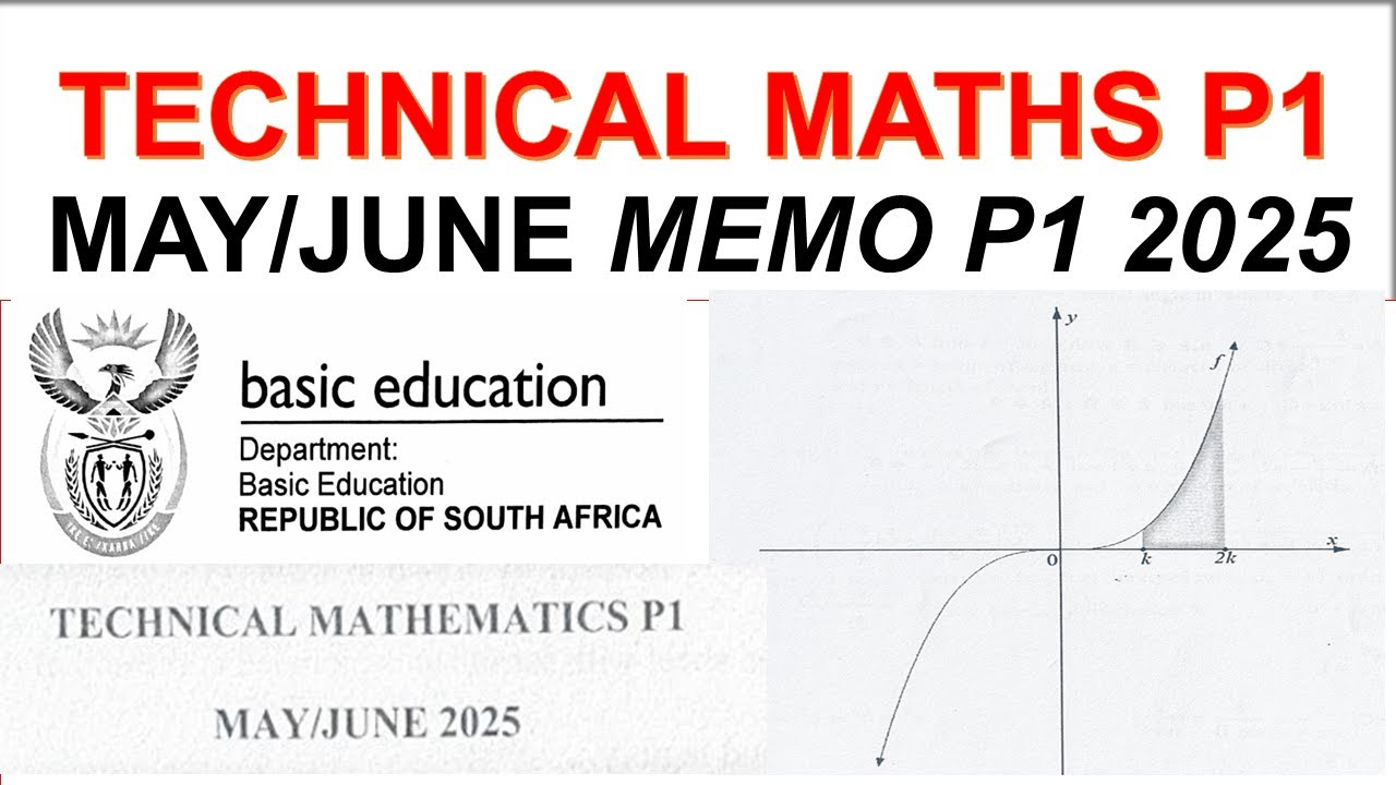 TECHNICAL MATHEMATICS GRADE 12 PAPER 1 MEMORANDUM MAY/JUNE 2025