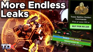 TDX Endless Mode More Leaks #29 (100 Waves, Shield Ability, Free Skin) - Tower Defense X Roblox