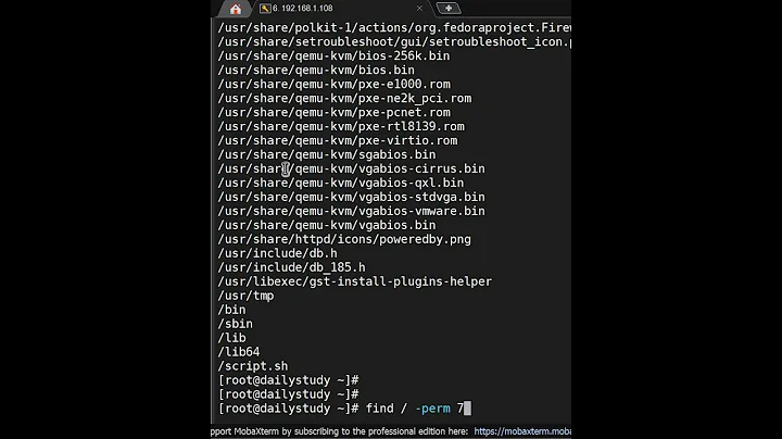 How to find all file with permission | #dailystudylinux