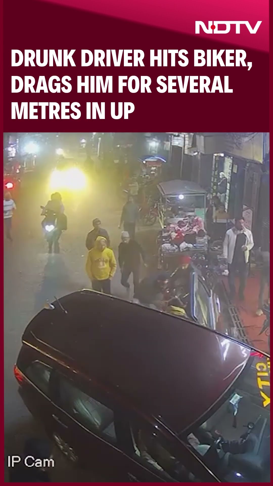 Caught On Camera: Drunk Driver Hits Biker, Drags Him For Several Metres In Uttar Pradesh