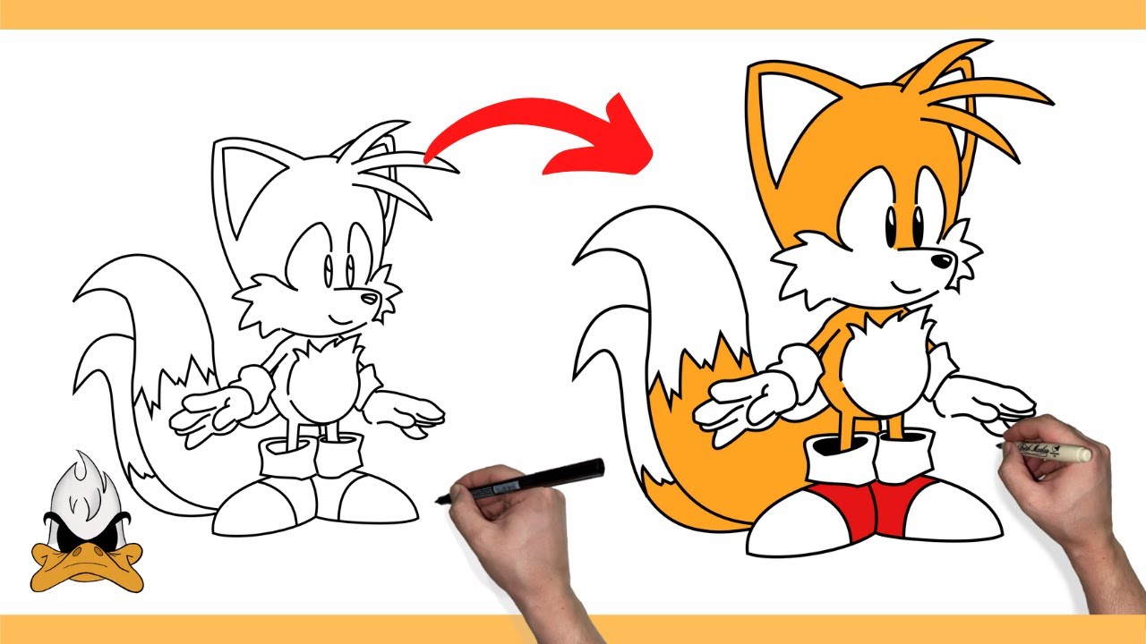 Hoje vamos aprender a desenhar o Tails! Legal né? ✍️ Assista o vídeo c