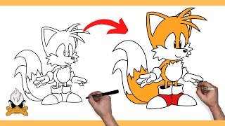 Como desenhar: Rosto de Tails