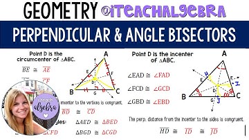 Geometry - Perpendicular Bisectors and Angle Bisectors, Circumcenter and Incenter