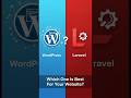 WordPress vs. Laravel: Who Wins? #wordpress #laravel #bloggersadda #websitedesign