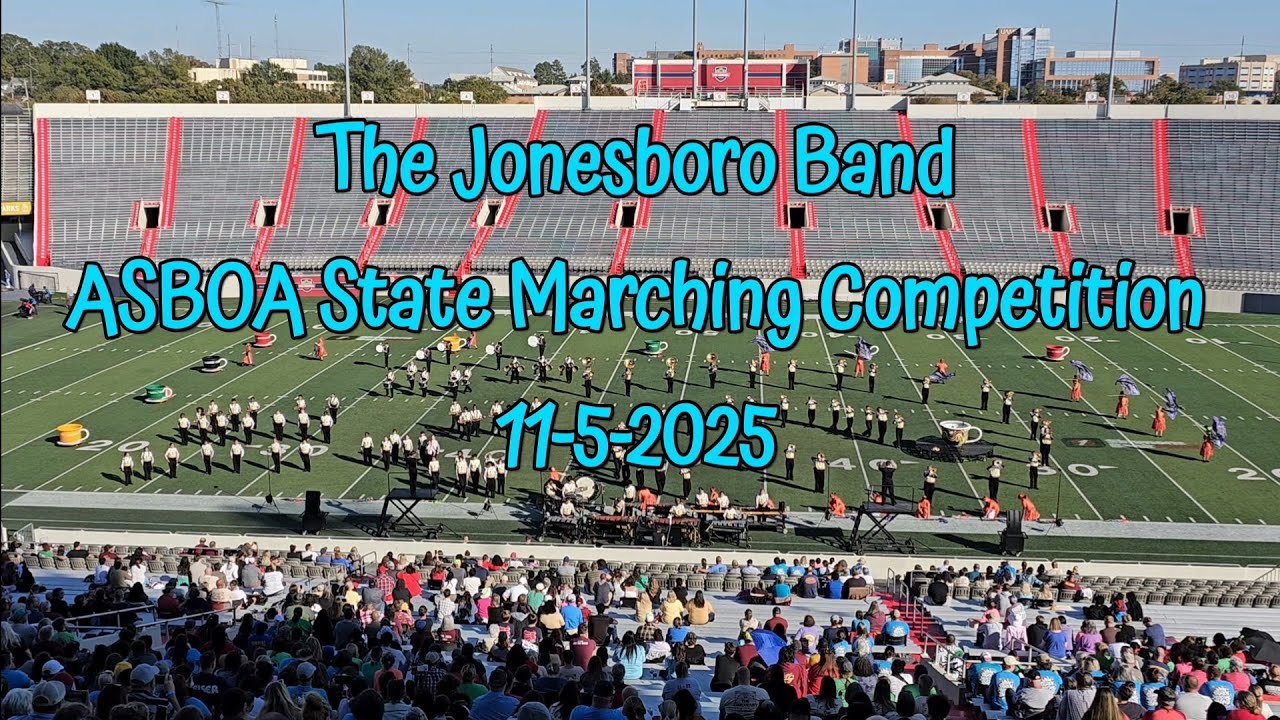 The Jonesboro Band ASBOA State Marching Competition at War Memorial