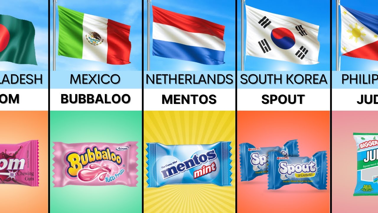 Chewing Gum From Different Countries YouTube