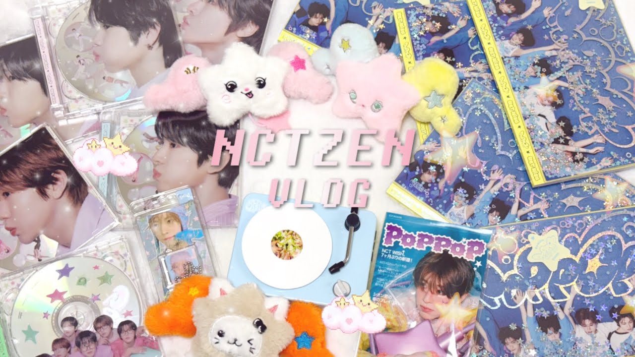 [위시즈니 브이로그] 맛보기 스푼.. 근데 왜 내 지갑이 poppop🫧 ㅣ엔시티위시 팝팝 앨범깡  • 턴테이블 • 시그 MD