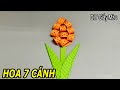 HƯỚNG DẪN LÀM BÔNG HOA 7 CÁNH BẰNG GIẤY A4 - INSTRUCTIONS FOR MAKING PAPER A FLOWER - DIY GIẤY MÀU