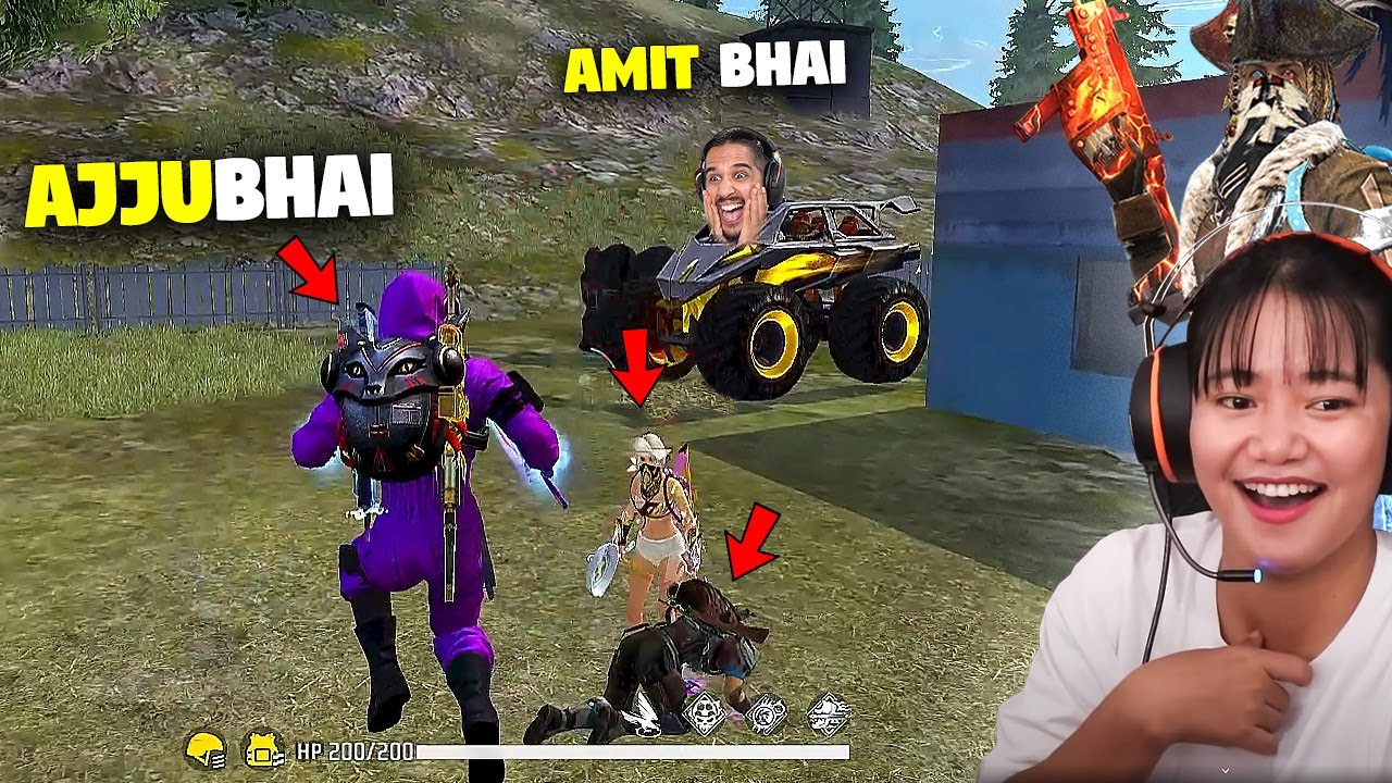 AJJUBHAI AND @Sooneeta FUNNY PLAY WITH @DesiGamers_ - FREE FIRE ...