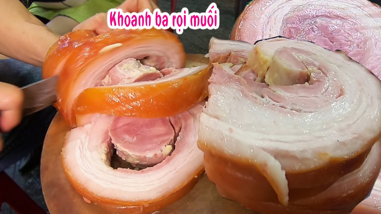 Cao thủ cắt thịt heo ba rọi muối mỏng như miếng giấy, vừa đẩy ra đã có ...