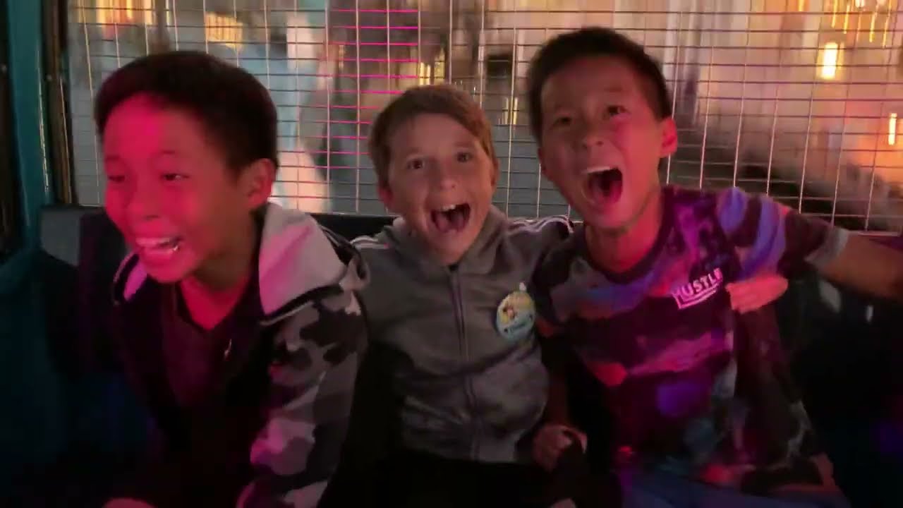 When kids think Ferris wheel is not scary.  Pixar Pal-A-Around swinging Disney California Adventure