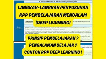 [SHARE] LANGKAH-LANGKAH MEMBUAT RPP DEEP LEARNING (PEMBELAJARAN MENDALAM)
