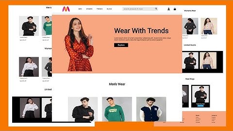 Ecommerce Website HTML CSS JavaScript | Ecommerce Website HTML CSS