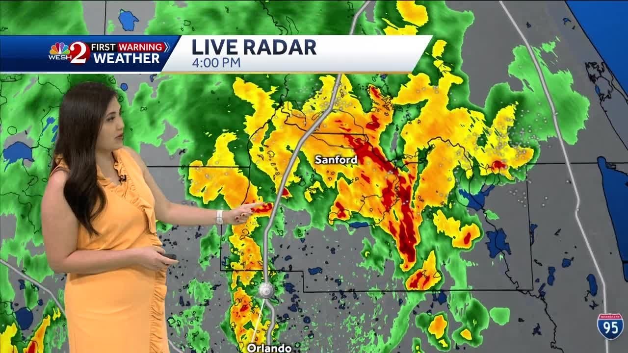 Strong storms move through Central Florida on Tuesday afternoon - YouTube