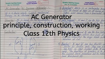 AC Generator, Chapter 7, Alternating Current, Class 12 Physics